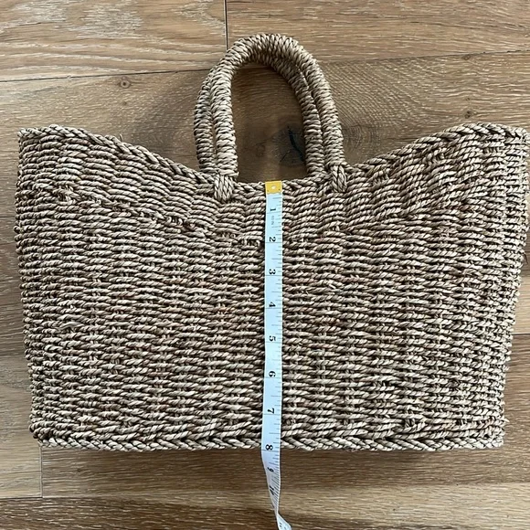 Vintage 90s Natural Woven Tote Bag - Picture 7 of 7